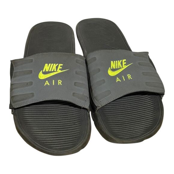 Nike Air Max Camden Slide Sandals Gray Volt Green Men's Size 13 Comfort Slides - Picture 3 of 8